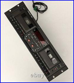 Vtg TASCAM 302 Dual Cassette Tape Player Recorder Rack Mount Pro Audio Equipment