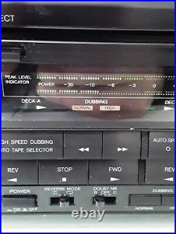 WORKING VINTAGE ONKYO TA-RW404 Dual Auto Reverse Cassette Deck Dolby B/C, HX Pro