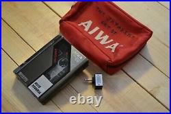 Walkman Aiwa HS-F07 with microphone and case stereo cassette recorder vintage