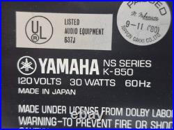 YAMAHA K-850 NS Series Stereo Cassette Deck Vintage Japan SEE VIDEO-NEEDS REPAIR