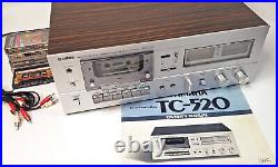 YAMAHA TC-520 Vintage 1978 Stereo Cassette Deck Player and Recorder With Extras