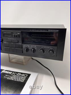 Yamaha K-540 Stereo Vtg Cassette Deck HX Pro Dynamic Bias Servo Tested See Video Yamaha K-540 Stereo Vtg Cassette Deck HX Pro Dynamic Bias Servo Tested See Video