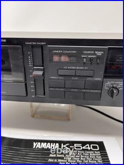 Yamaha K-540 Stereo Vtg Cassette Deck HX Pro Dynamic Bias Servo Tested See Video Yamaha K-540 Stereo Vtg Cassette Deck HX Pro Dynamic Bias Servo Tested See Video