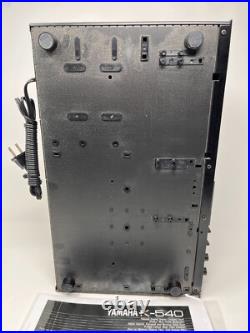 Yamaha K-540 Stereo Vtg Cassette Deck HX Pro Dynamic Bias Servo Tested See Video Yamaha K-540 Stereo Vtg Cassette Deck HX Pro Dynamic Bias Servo Tested See Video