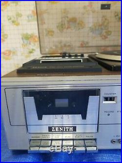 Zenith Vintage Stereo Record 8 Track & Cassette Player Mint